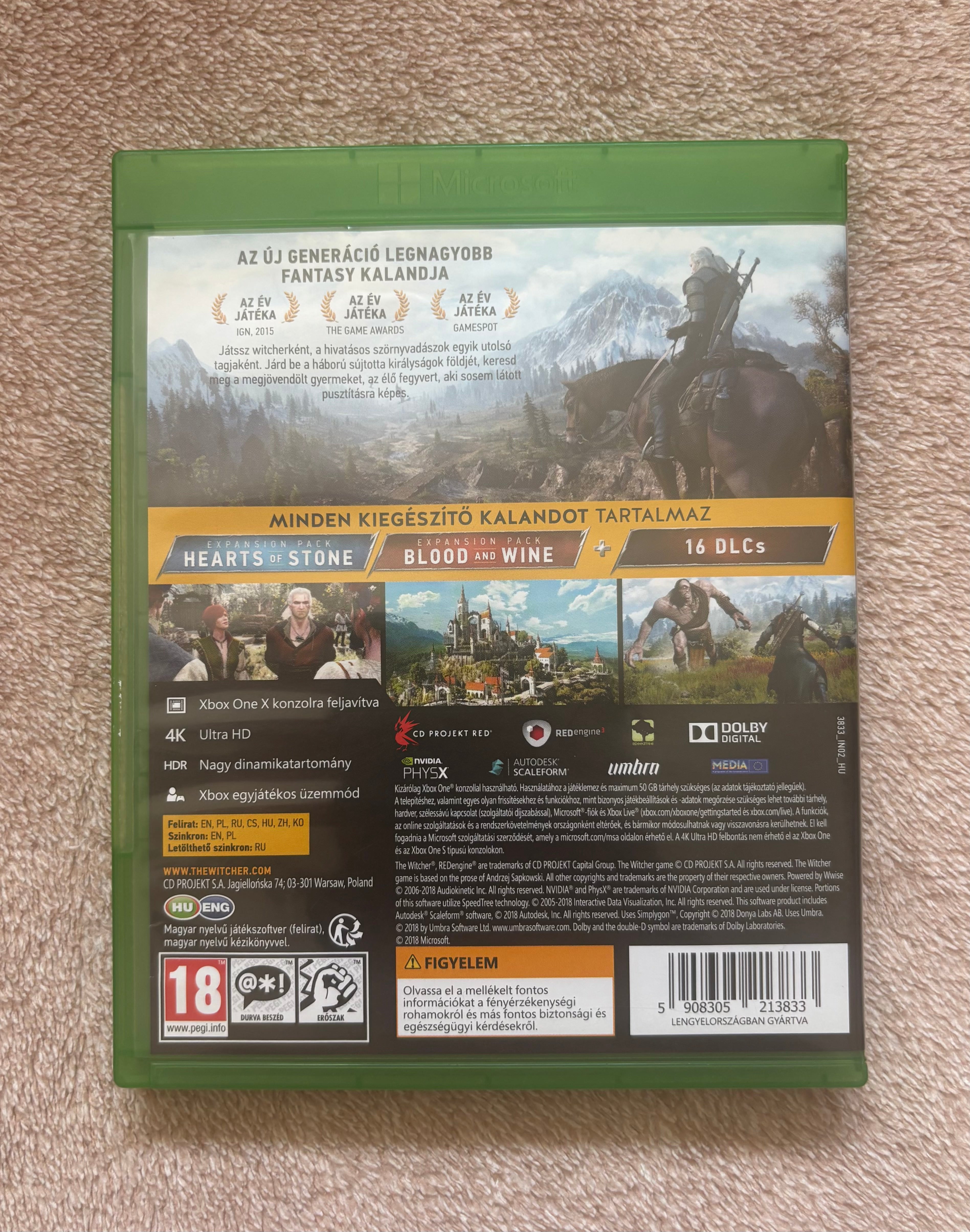 The Witcher III: Wild Hunt Xbox ONE (használt)