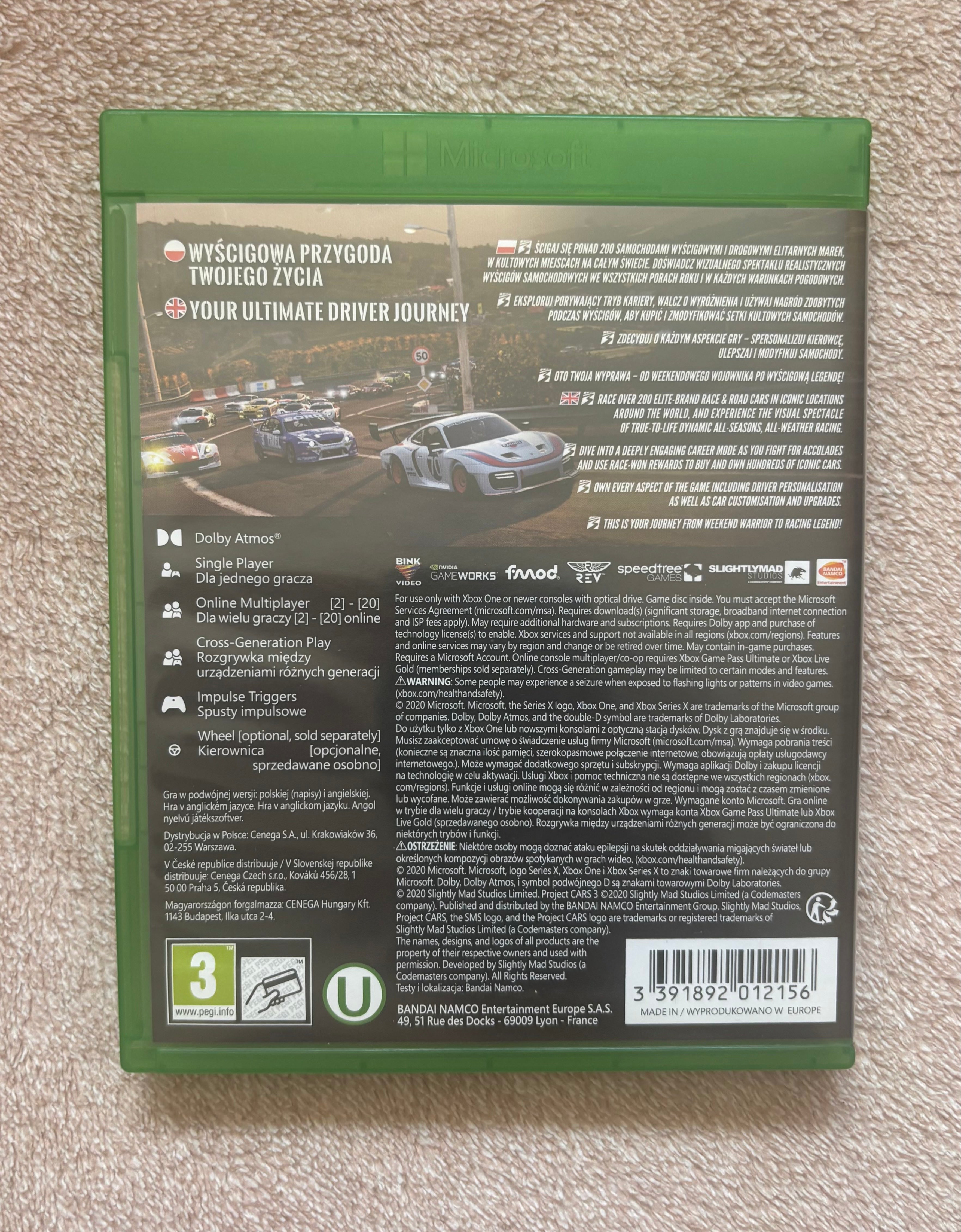 Project Cars 3 Xbox ONE (használt)